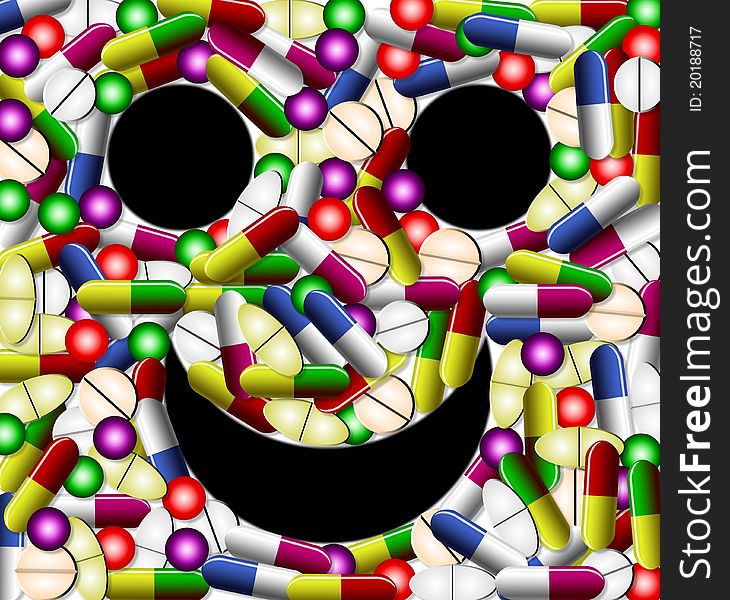 Smiley Face With Pills