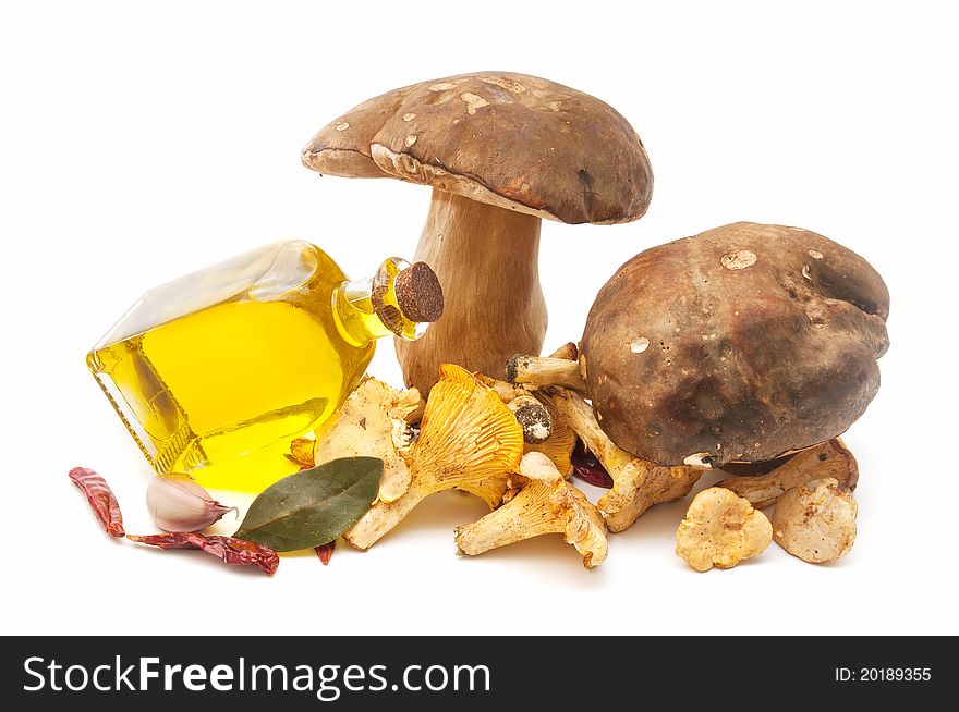 Mushrooms and olive oil