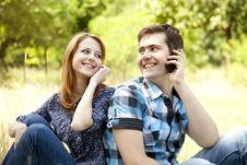 Couple At Outdoor In Summer Time. Stock Photography Couple At Outdoor In Summer Time. Stock Photography