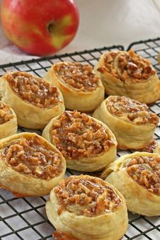 Apple Pecan Pastries Stock Photo