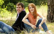 Couple At Outdoor In Summer Time. Stock Photos