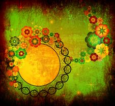 Art Grunge Floral Background Stock Photos