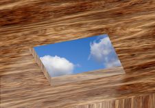 Opening In Ceiling With Sky Stock Photos