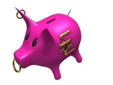 Pink Piggy Bank Royalty Free Stock Image