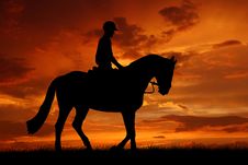 Rider On A Horse Royalty Free Stock Photos Rider On A Horse Royalty Free Stock Photos