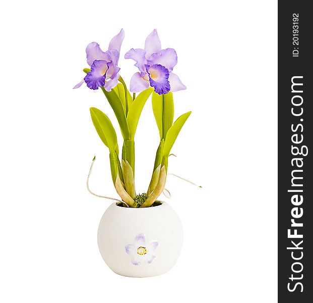 Beautiful artificial orchid flower made of fabrics, it' very nice handcraft