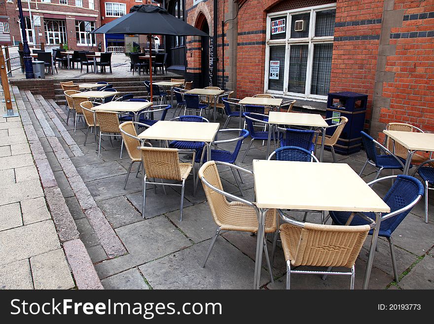 Classic european street cafe outdoors
