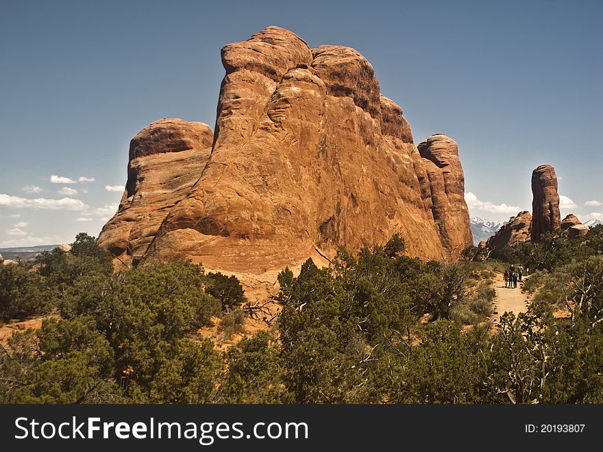 Hiking in Arches National Park in Utah