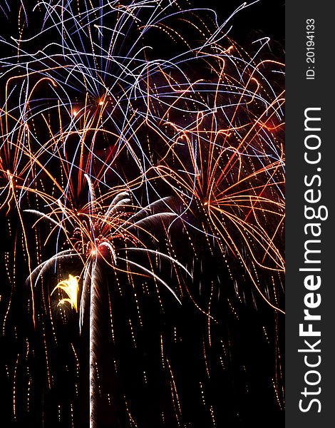 Colorful Fourth Of July Fireworks Celebration Display