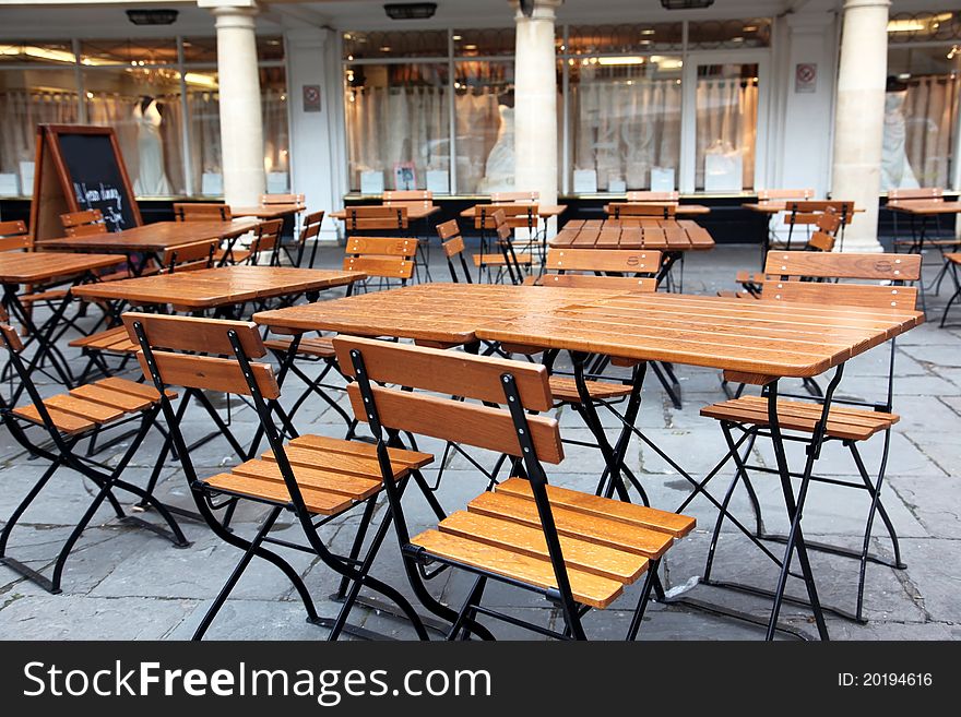 Classic european street cafe outdoors