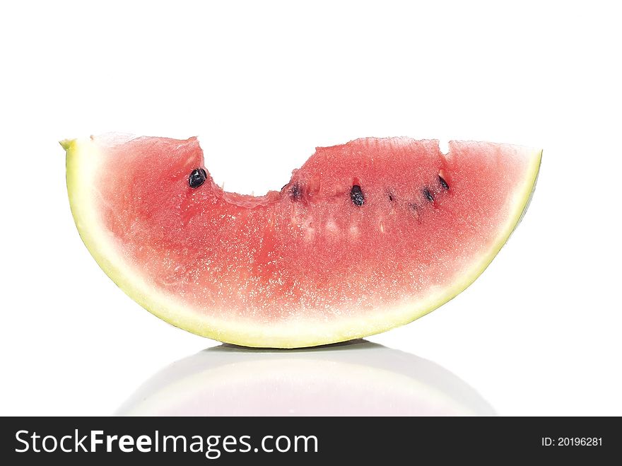 Watermelon slices isolated on white background