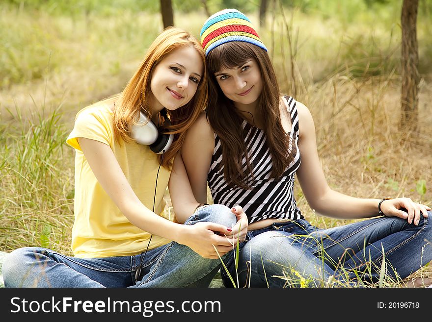 Girlfriends At The Park.