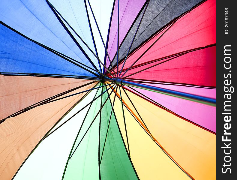 Colorful umbrella. Photo for background.