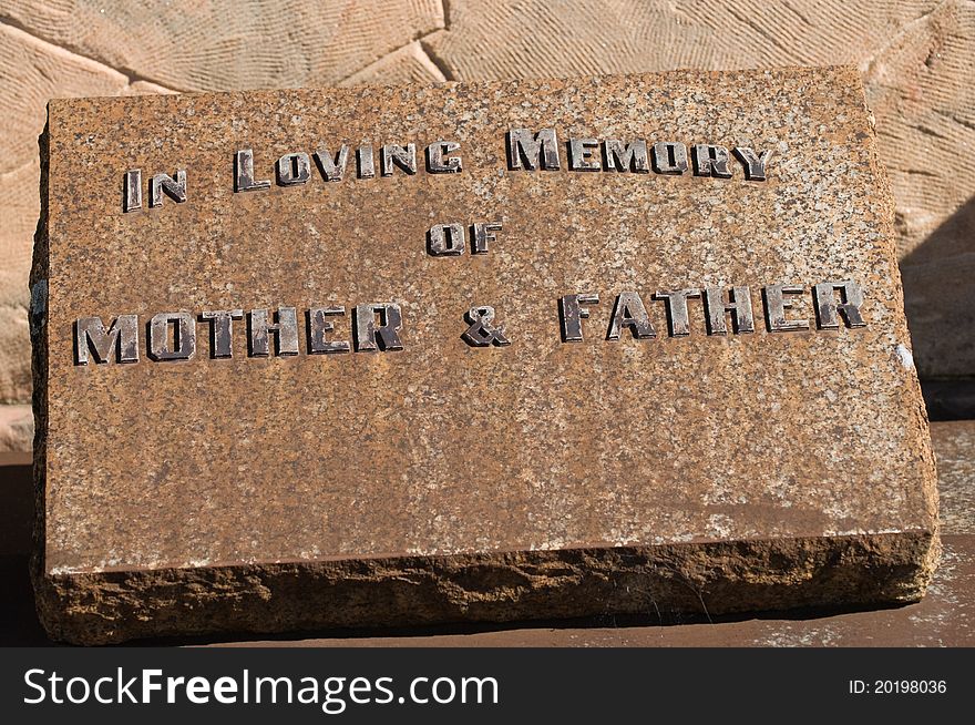 Message to a lost loved one on a grave. Message to a lost loved one on a grave