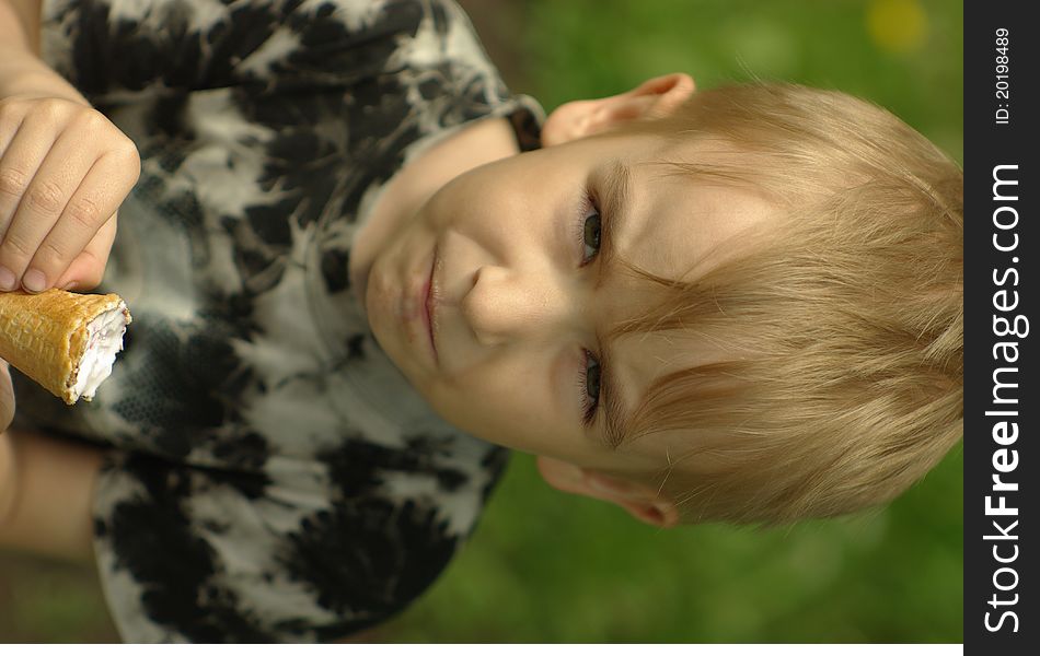 Boy with ice-cream