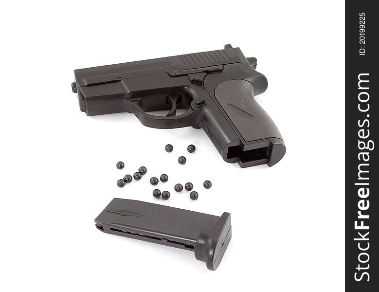 Toy pistol that use air pressure system to shoot. Toy pistol that use air pressure system to shoot