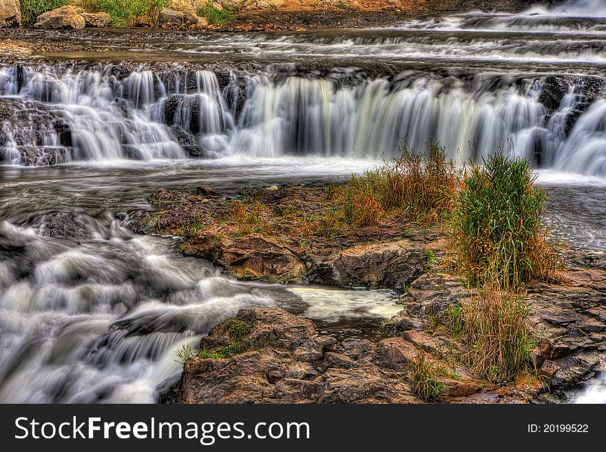 Colorful scenic waterfall in High Dynamic Range. Colorful scenic waterfall in High Dynamic Range.
