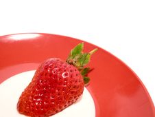 Strawberry & Cream Stock Photography