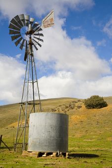 Windmill In The Country Royalty Free Stock Photos
