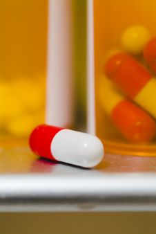 Medication On A Cabinet Sil 04 Stock Photos Medication On A Cabinet Sil 04 Stock Photos