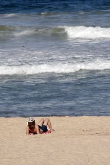 Relaxing At The Beach Royalty Free Stock Photo Relaxing At The Beach Royalty Free Stock Photo