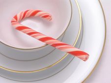 Candy Cane In Cup Stock Photography Candy Cane In Cup Stock Photography