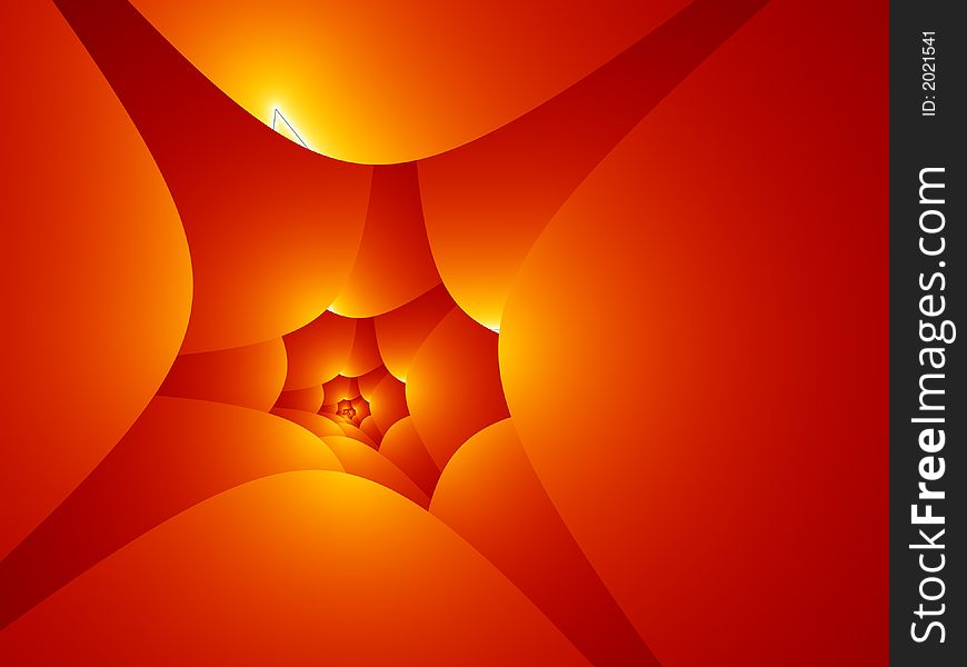 Mysterious red gallery, fractal image. Mysterious red gallery, fractal image