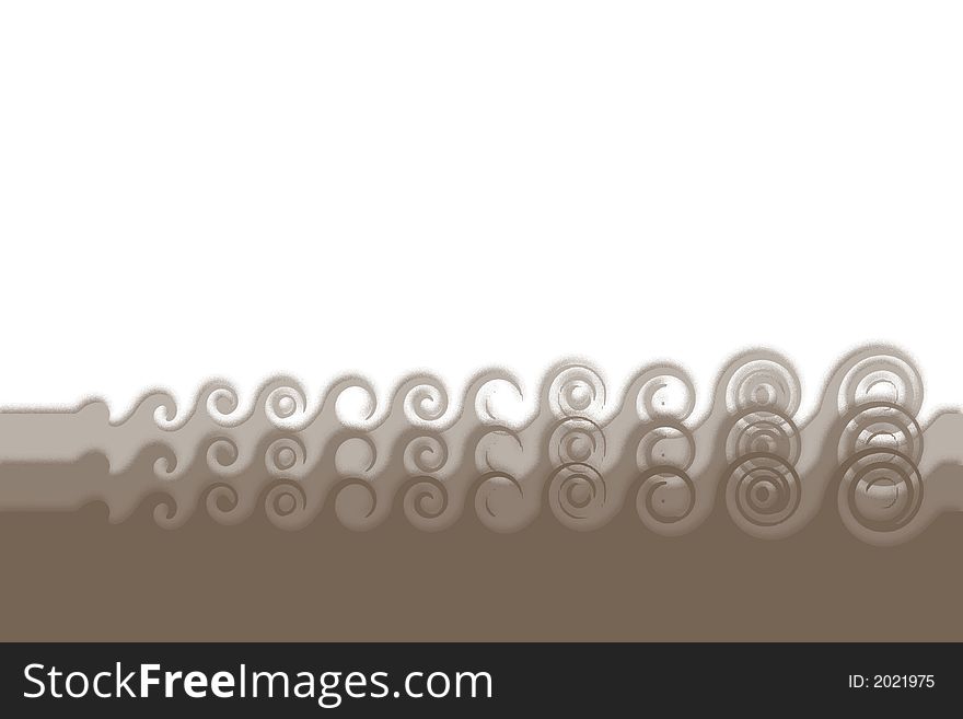 Grunge simple waves on a white background