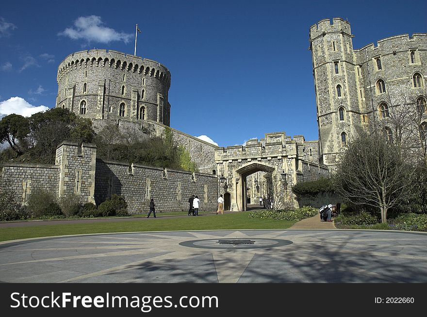 The tower(the keep) at windsor castle, england. The tower(the keep) at windsor castle, england.