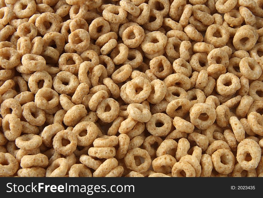 Honey rings cereals background