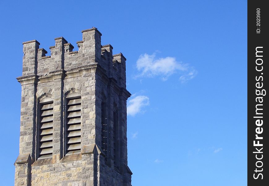 Cathedral Bell Tower against a blue March sky. Cathedral Bell Tower against a blue March sky