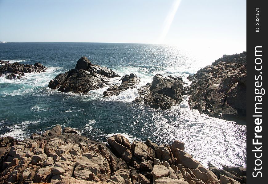A view of Canal Rocks on the west coast of WA. A view of Canal Rocks on the west coast of WA