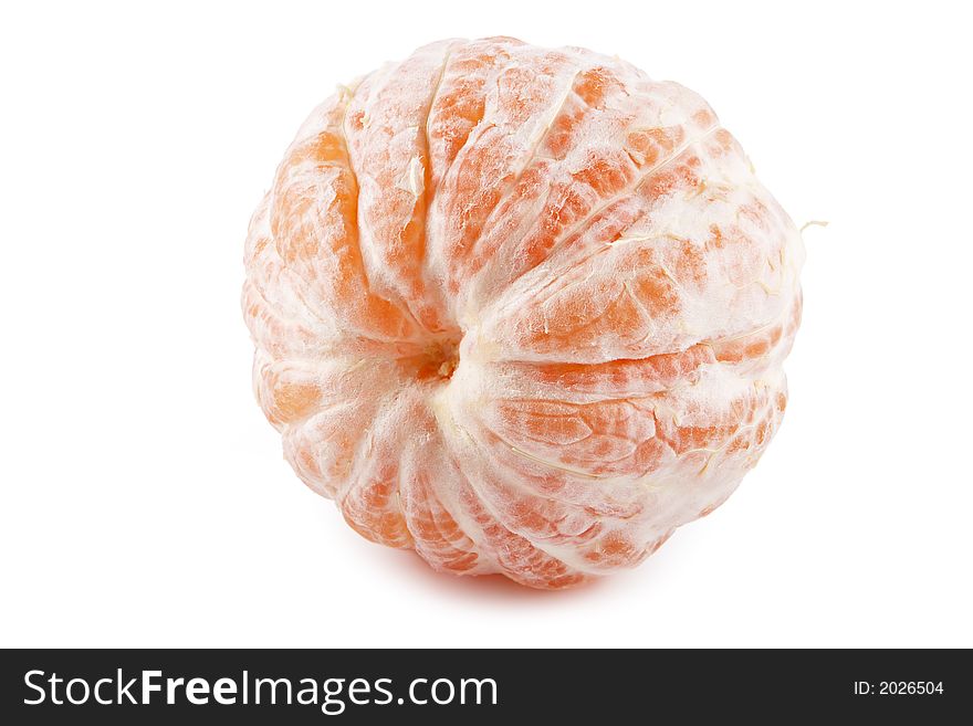 Pink Grapefruit Cleared Of A Peel