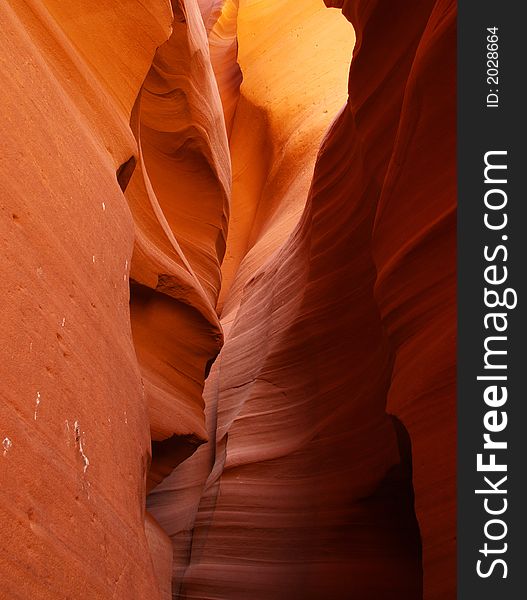 The upper Antelope Slot Canyon near Page  in  Arizona USA