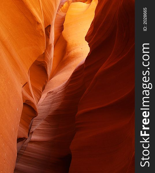 The upper Antelope Slot Canyon