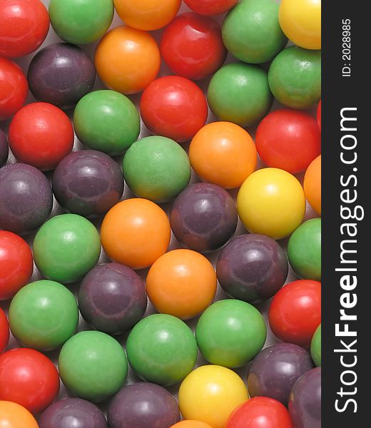 Multicolored candy balls