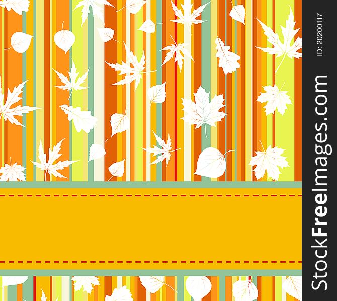Colorful background with stripes & maple leaves. EPS 8 file included. Colorful background with stripes & maple leaves. EPS 8 file included