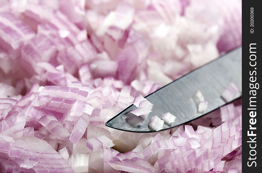 Cut and Sliced Onions ready for cooking