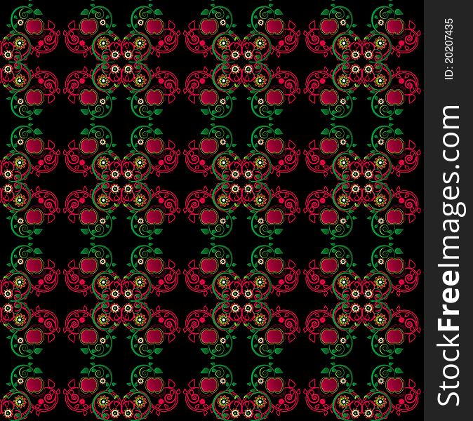 Pattern with flower seamless texture