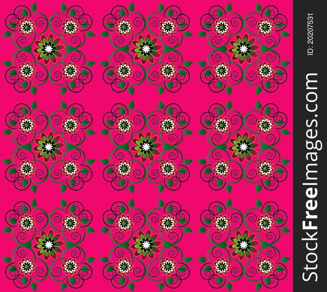 Pattern with flower seamless texture