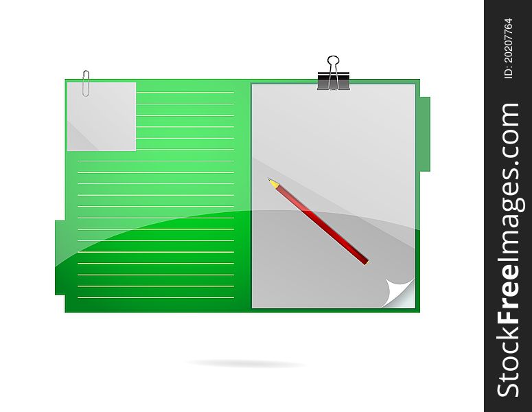 Office folder symbol green color