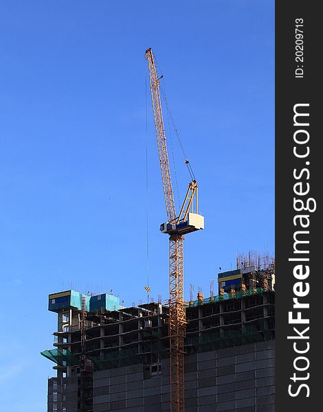 Crane At Construction Site