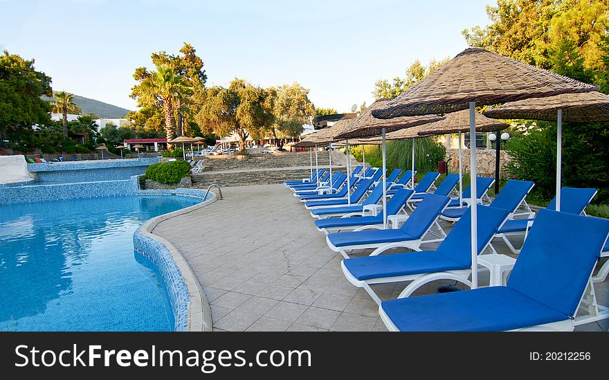 Hotel swimming pool in the Onura. Turkey. Hotel swimming pool in the Onura. Turkey.