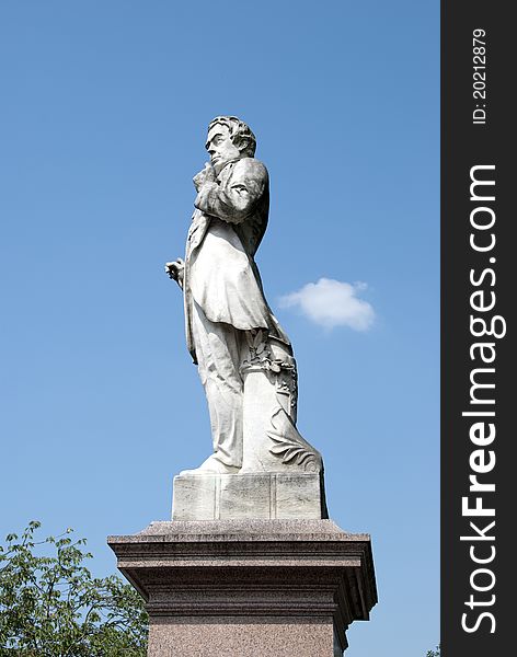 The Statue of George Leeman Politician,Railwayman and Industrialist in York Yorkshire. The Statue of George Leeman Politician,Railwayman and Industrialist in York Yorkshire