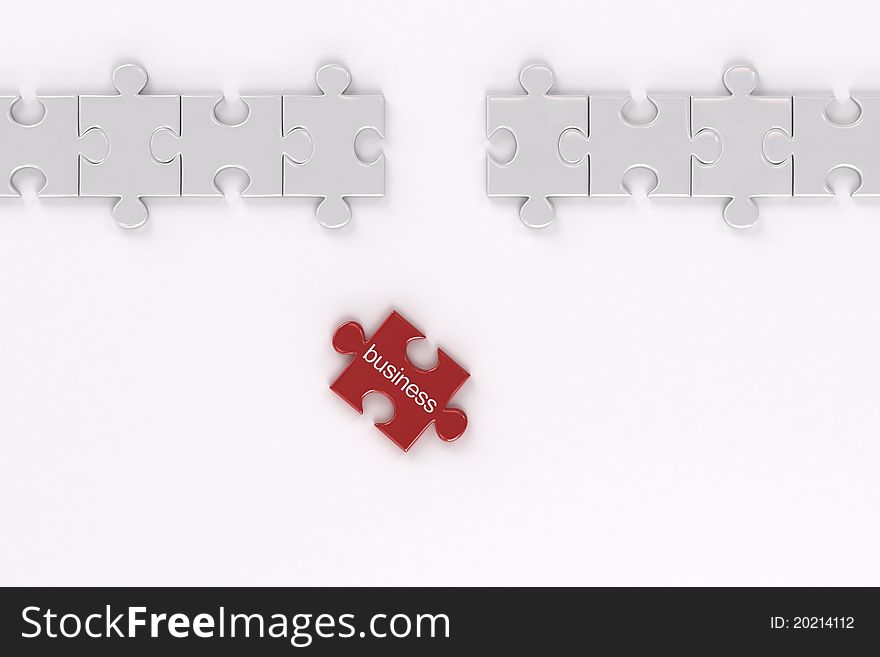 Business concept with puzzle pieces