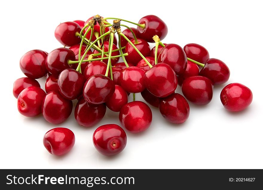 Sweet and juice cherry close up