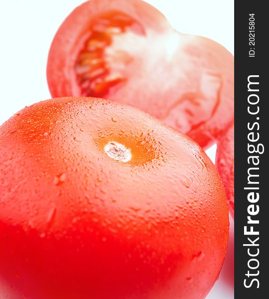 Close-up ripe red tomatos. Close-up ripe red tomatos
