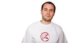 No Smoking Smoking Guy Stock Photography