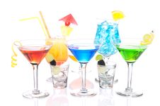 Alcoholic Cocktails Variation Martini Royalty Free Stock Photography Alcoholic Cocktails Variation Martini Royalty Free Stock Photography