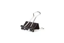 A Black Binder Clip Royalty Free Stock Photo A Black Binder Clip Royalty Free Stock Photo